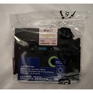 NEW Colorty Compatible Brother Label Maker 12mm 0.47 Tape Cartridge Pastel Pink